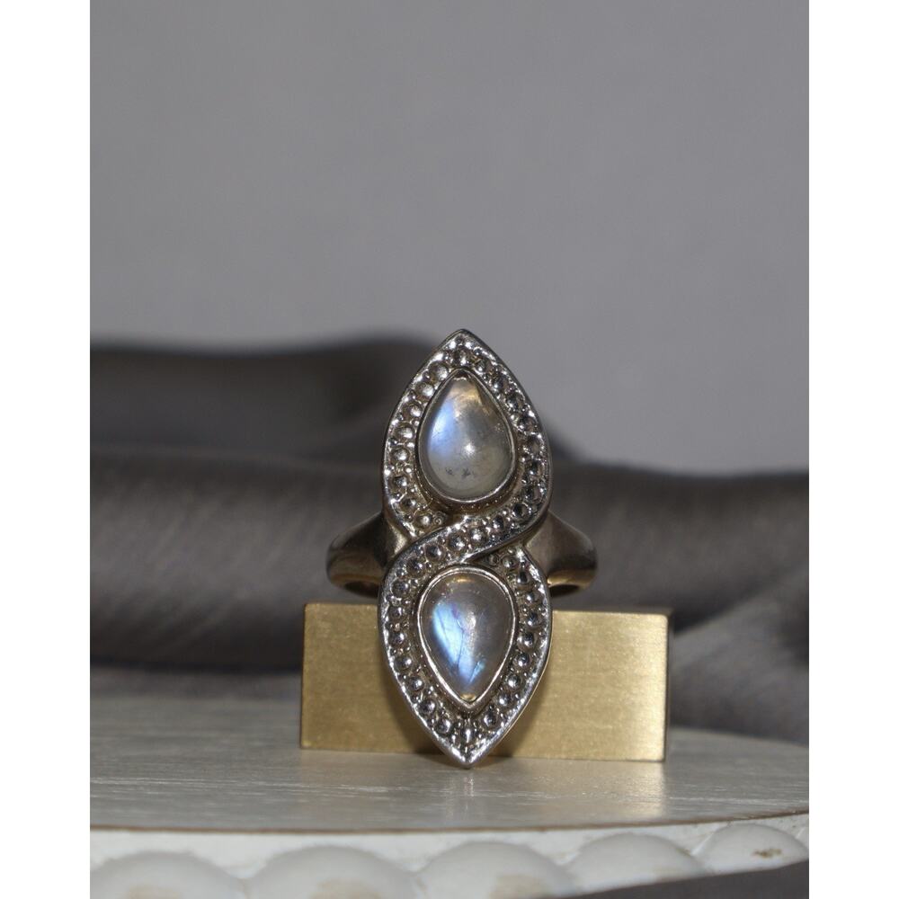 NB Sterling Silver Moonstone Ring 6.7G / Sz 5
